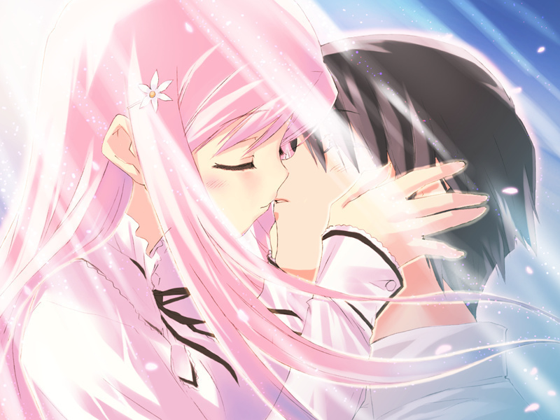 anime love kissing. anime love kiss