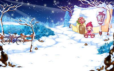 cute kawaii winter land