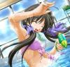 anime girl swimming