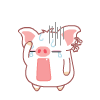cute kawaii hey hey pig