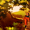 Naruto resting on tree