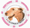 Airedale Pink Poker Chip