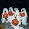 trick or treat dogs as ghosts