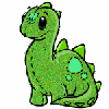 a green dinasaur
