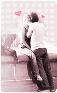 lovers kissing