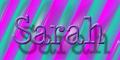 Sarah name with striped background