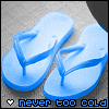 sandles - never too cold