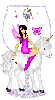 a girl a unicorn