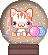 kitty in a snow globe