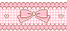 cute kawaii pink ribbon divider