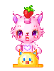cute kawaii pink cat