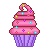 mini sparkling cupcake