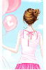 girl with balloons