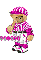 Maggie pink baseball bear
