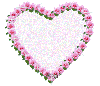 Sparkling Pink Roses Heart