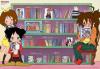 Star,Luna,and Ruki reading mangas