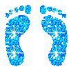 Boy Glitter Footprints