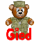 Military Soldier Teddy Bear (animated)- Gied