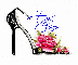 High Heel Shoe with Pink Rose (with sparkles)- Xtina