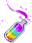 Rainbow sand in a bottle