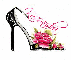 High Heel Shoe with Pink Rose (with sparkles)- Kassandra