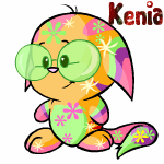 Neopet Kacheek Disco wearing glasses (with water reflection)- Kenia