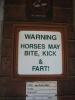 horses may bite and fart