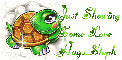 Sparkle Turtle with Saying