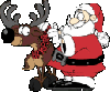 Santa & Reindeer (animated)