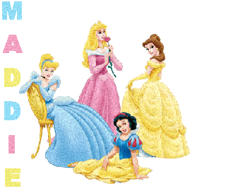 Maddie with Disney Princesses