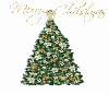 Gold Chrismas Tree (animated)- Merry Christmas