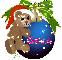Teddy Bear Christmas Ornament (with sparkles)- Gina