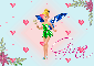 Tinkerbell Poster (glitter & floating hearts)- Gina