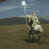 knight with guiding light
