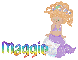 Rainbow Underwater Mermaid Text - Maggie