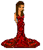 red gown doll