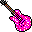 pink mini glittery guitar