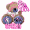 Diva bear with Evelyn name