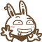 cute rabbit emoticon - "pervy"