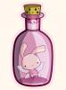 cute rabbit in a bottle