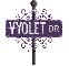 purple street sign vyolet DR
