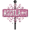 pink street sign aggela AVE