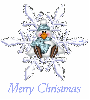 Snowflake and Merry Xmas text