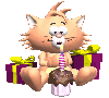 Birthday Cat With Cake