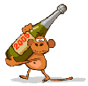 monkey carrying wine bottle