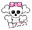 Lizzy-skull,pink bow