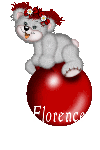 CREDDY GIRL ON A BALL WITH  NAME FLORENCE
