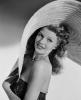 Rita Hayworth, actress, vintage, hat