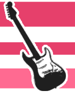 pink && black guitar