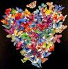 Rainbow Butterfly Heart